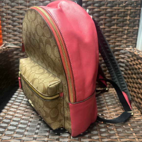 coach Medium Charlie Backpack in poppy 32200 - Picture 2 of 9